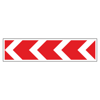 Дорожный знак 1.34.2 «Направление поворота» (большой) (металл 0,8 мм, III типоразмер: 700х3150 мм, С/О пленка: тип Б высокоинтенсивная)